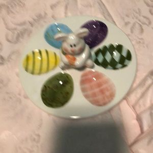 design impressions bunny egg plate